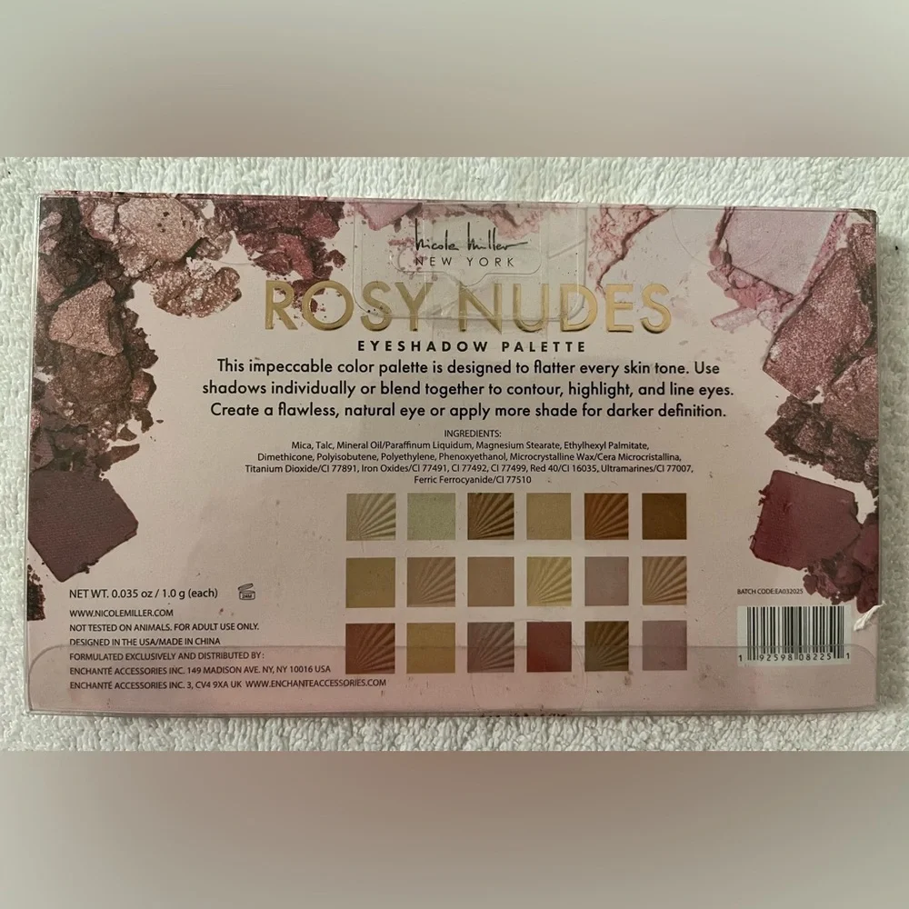 Nicole Miller Rosy Nudes Eyeshadow Collection